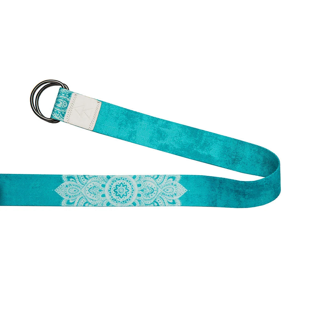 Yoga Design Lab Yoga Strap Mandala Turquoise - Sports &