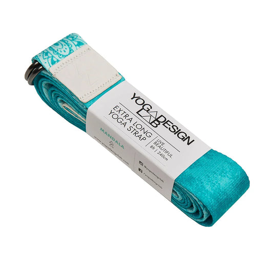 Yoga Design Lab Yoga Strap Mandala Turquoise - Sports &