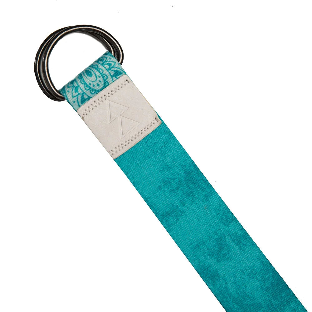 Yoga Design Lab Yoga Strap Mandala Turquoise - Sports &