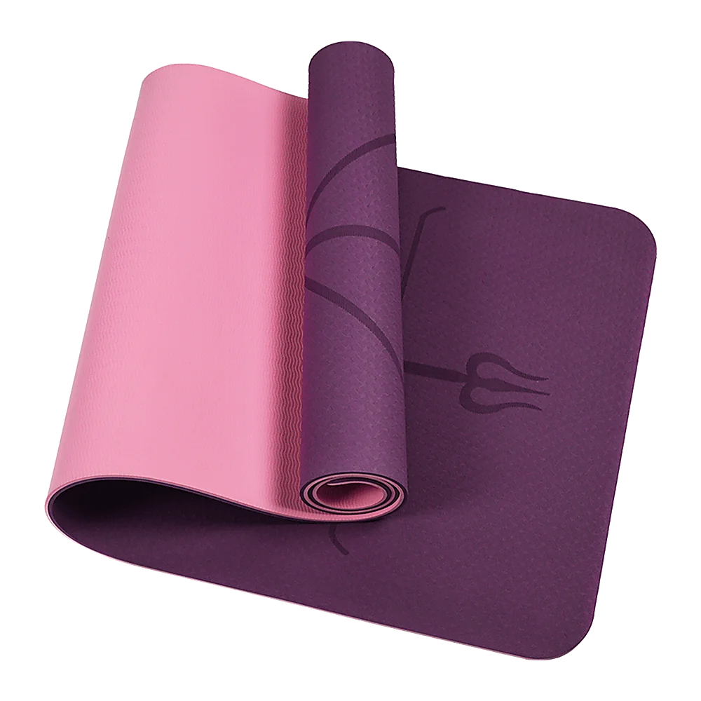 Yoga Mat 8mm TPE Exercise Fitness Gym Pilates Non-Slip Dual