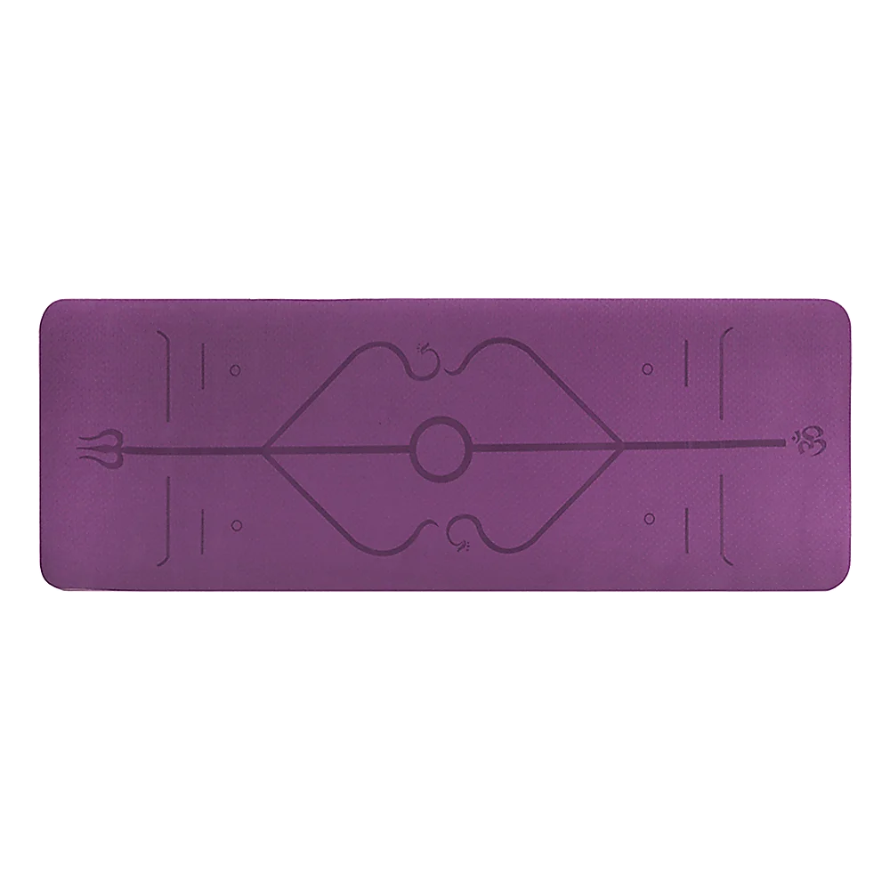 Yoga Mat 8mm TPE Exercise Fitness Gym Pilates Non-Slip Dual