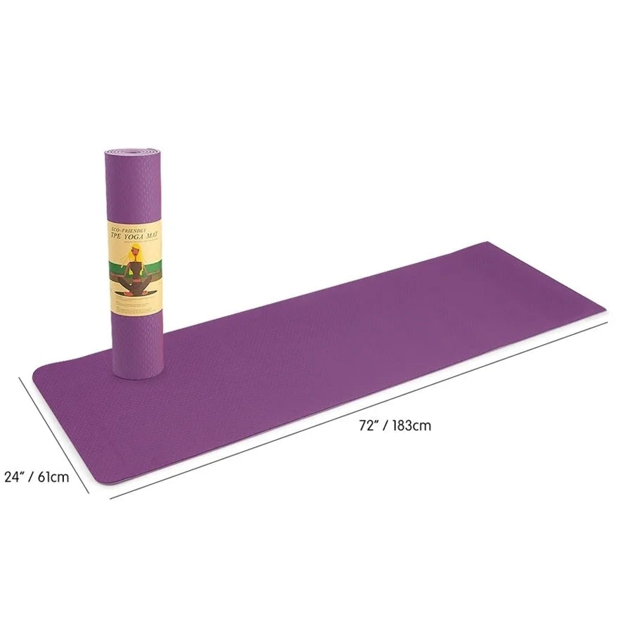 Yoga Mat Non-Slip Light Gym 1830x610x6mm Pilates Home