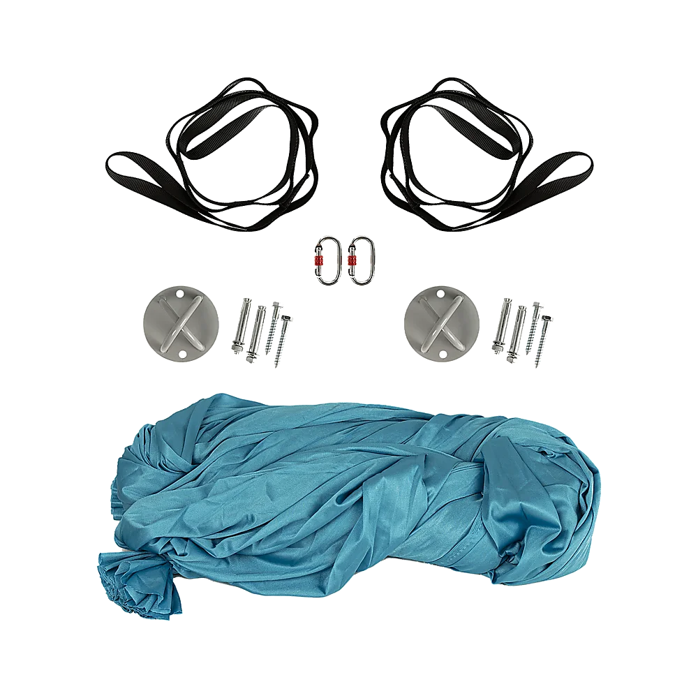 Yoga Pilates Aerial Silk Kit 5x2.8m Swing Anti-Gravity
