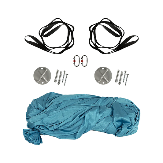 Yoga Pilates Aerial Silk Kit 5x2.8m Swing Anti-Gravity