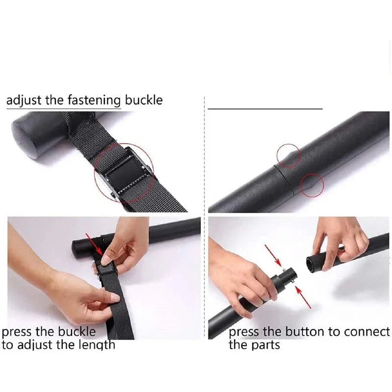 Yoga Resistance Bands & Pilates Stick - Sports & Fitness