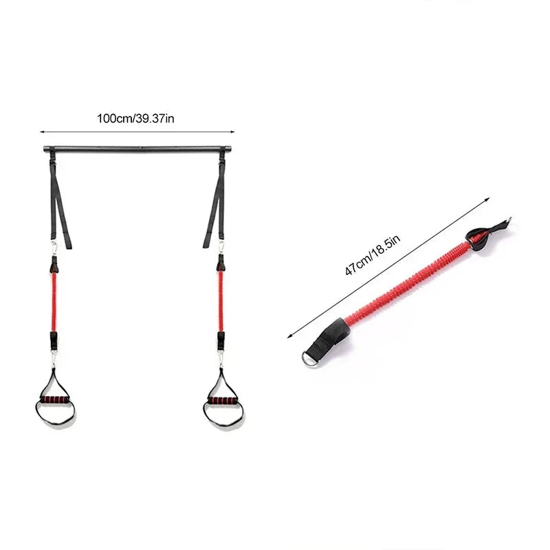 Yoga Resistance Bands & Pilates Stick - Sports & Fitness