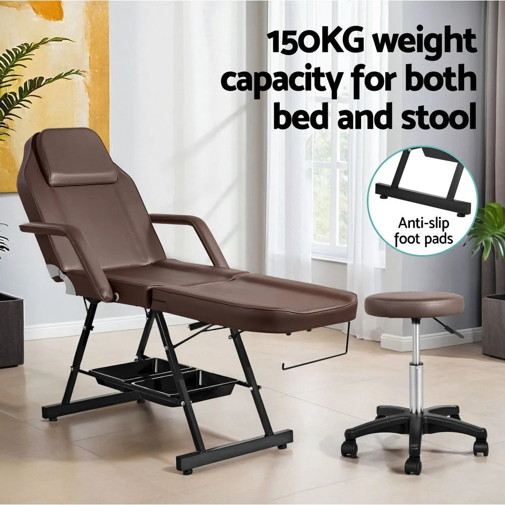 Zenses Massage Table Adjustable Salon Bed Chair 3-Fold