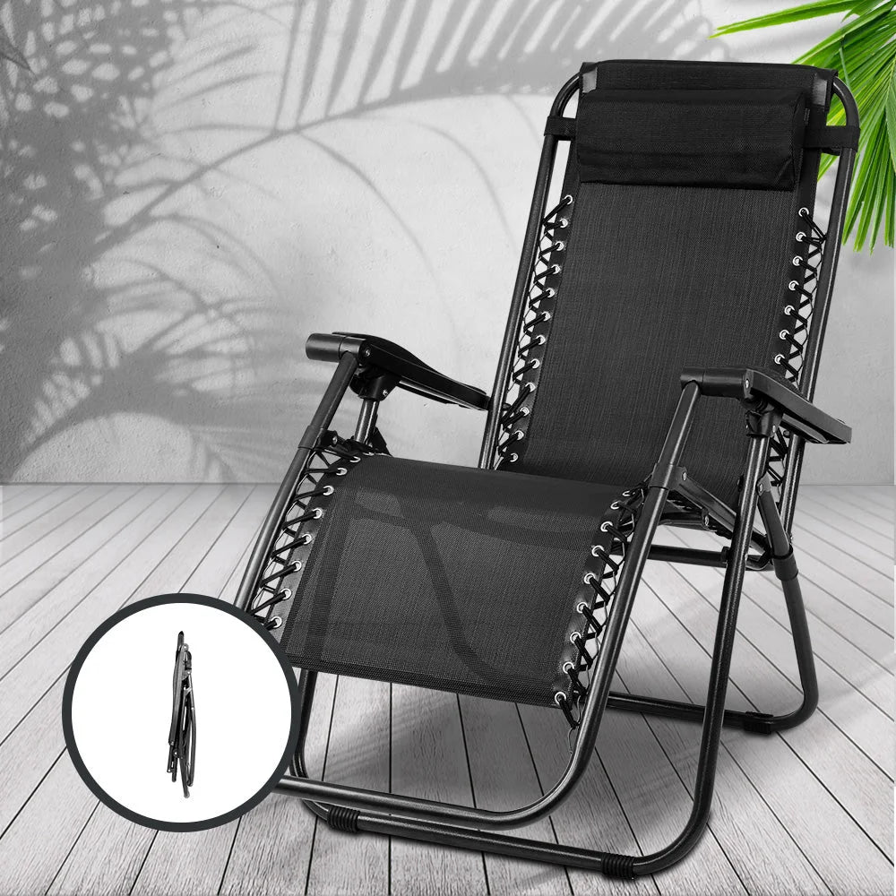Zero Gravity Chairs Set of 2 Reclining Outdoor Furniture