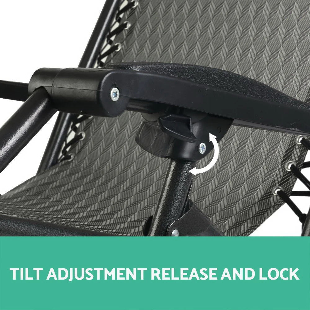 Zero Gravity Chairs Set of 2 Reclining Outdoor Furniture