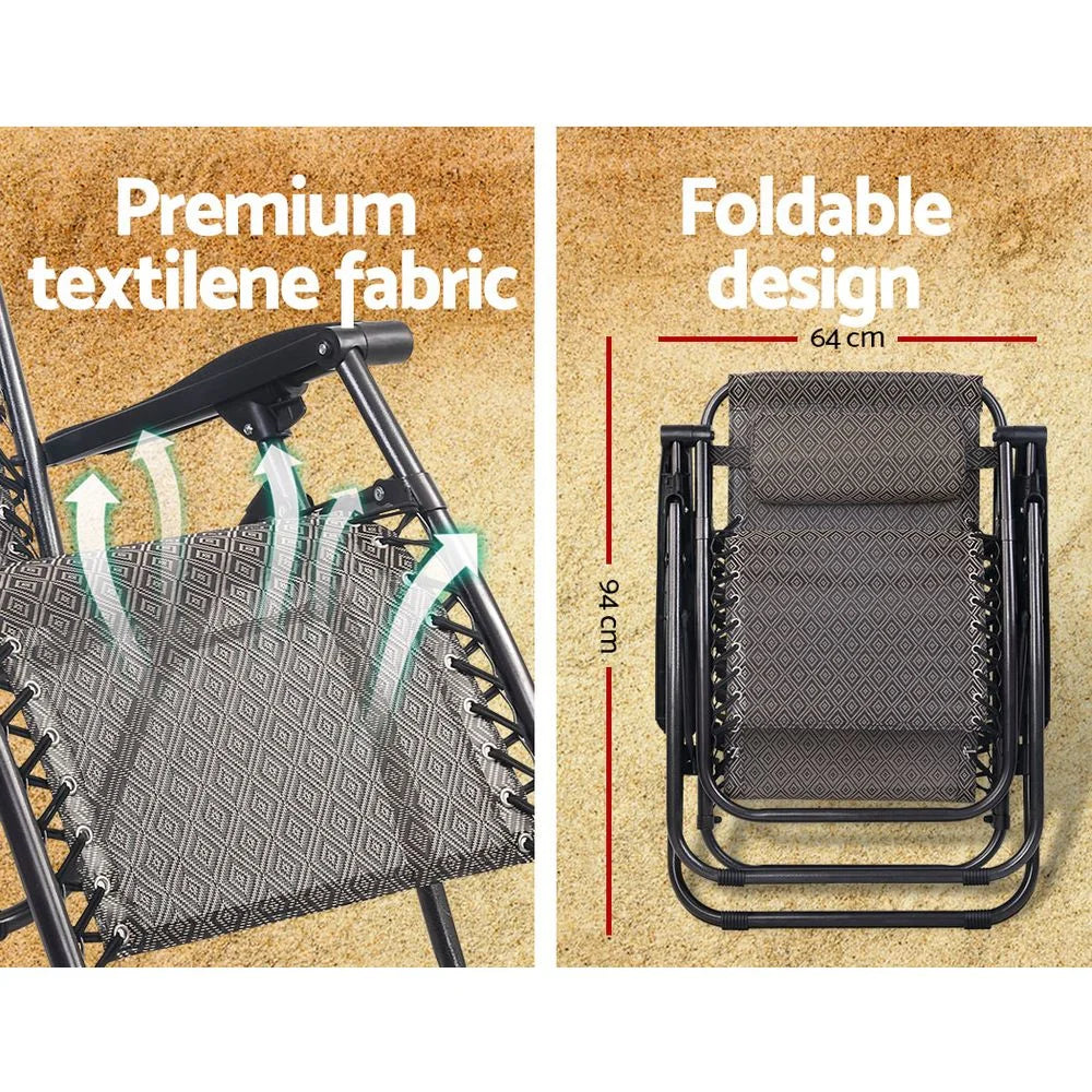 Zero Gravity Recliner Chairs Outdoor Sun Lounge Beach Chair