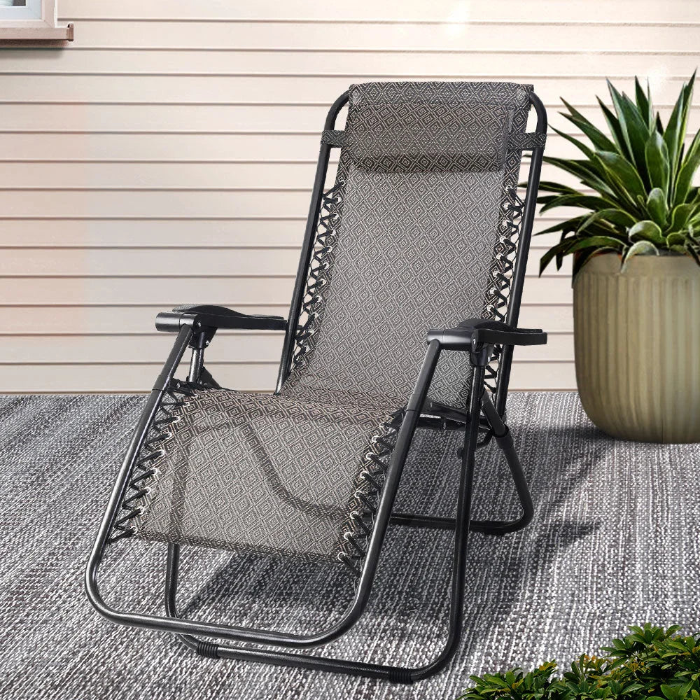 Zero Gravity Recliner Chairs Outdoor Sun Lounge Beach Chair