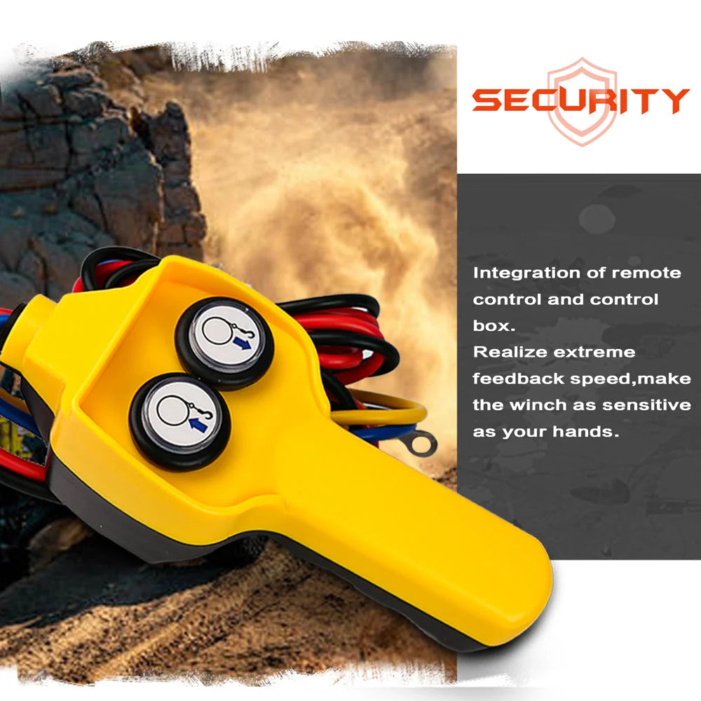 ZESUPER Winch 2500LBS/1134KG 12V 15.2M Steel Cable ATV UTV