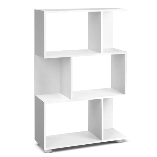 Zig Zag Bookshelf 3 Tier White living room 223