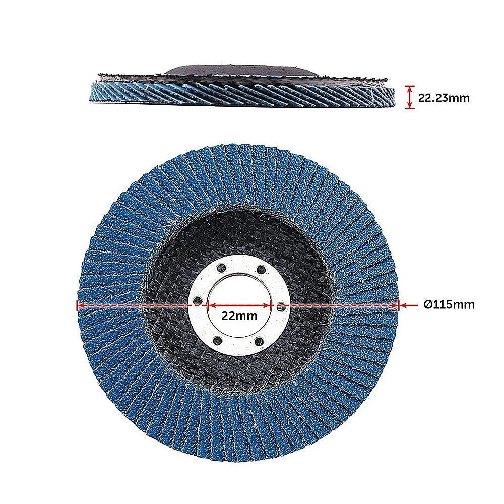 Zirconia flap disc with clear colour, fittings and storage pieces
