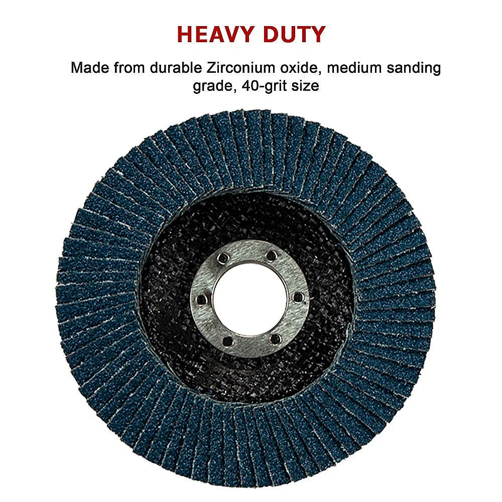 Zirconia flap disc with handles, panels and accessory pieces