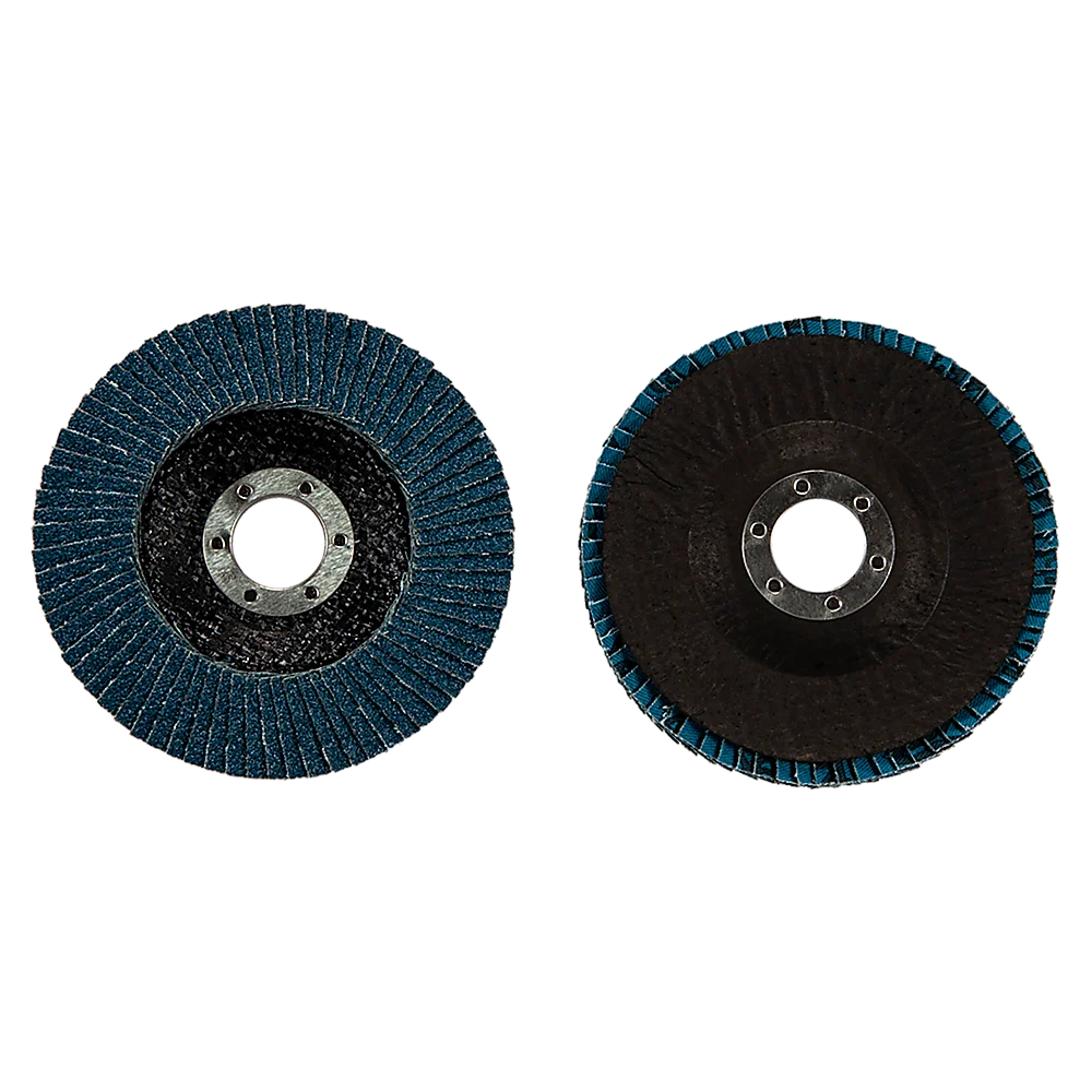 Zirconia flap disc with caster wheels and side handle rail