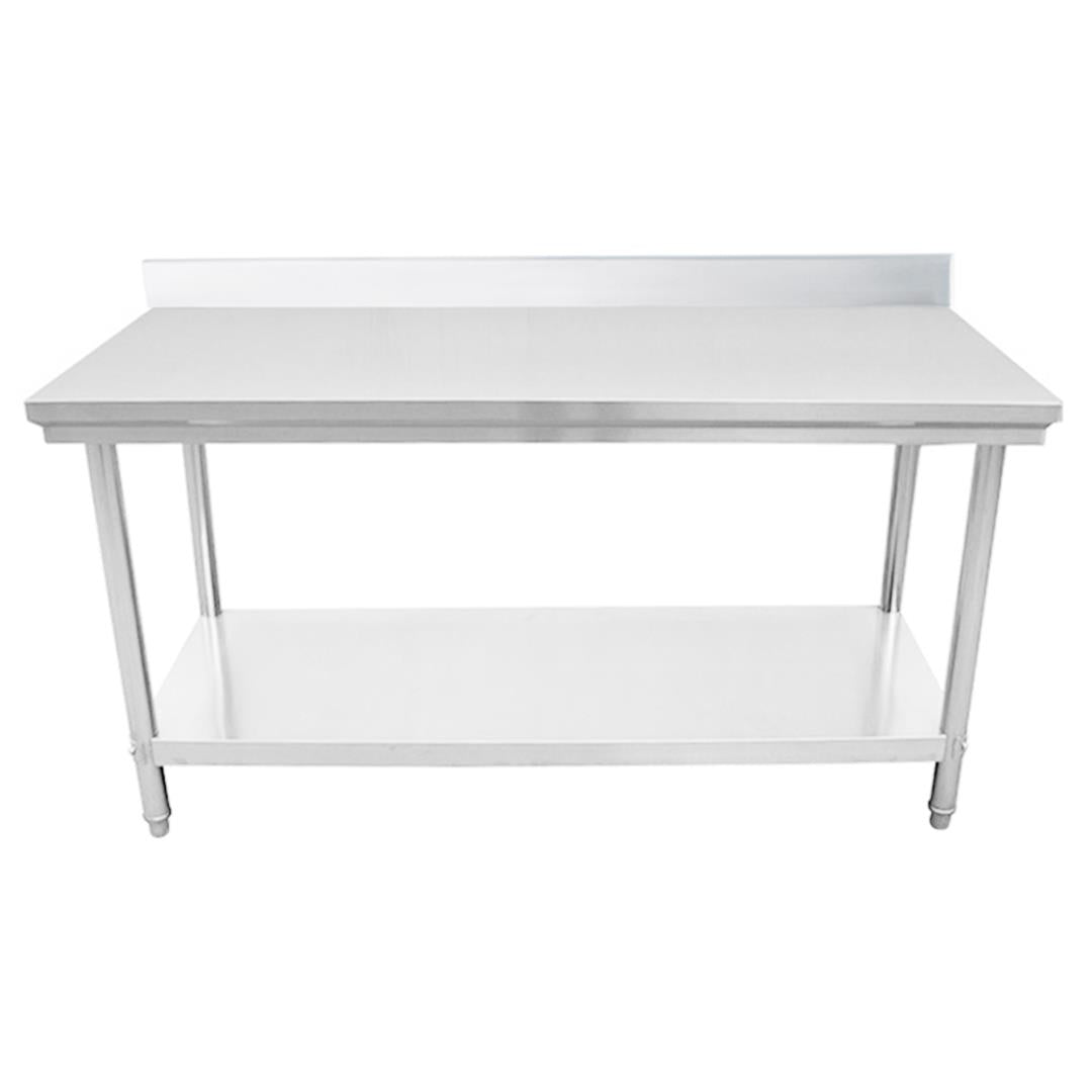 Premium Commercial Catering Kitchen Stainless Steel Prep Work Bench Table with Back-splash 80*70*85cm - image2