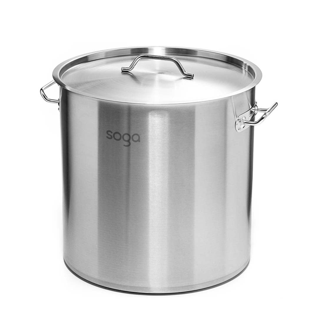 Premium Stock Pot 98L Top Grade Thick Stainless Steel Stockpot 18/10 - image1