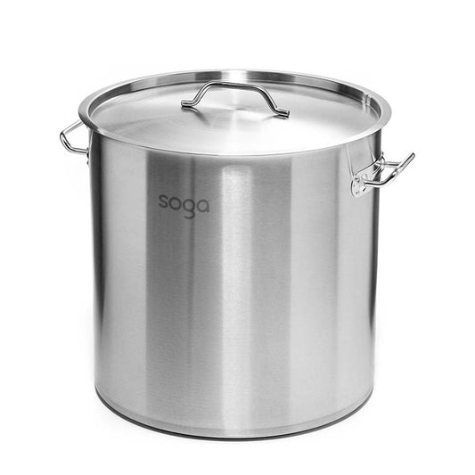 Premium Stock Pot 98L Top Grade Thick Stainless Steel Stockpot 18/10 - image1