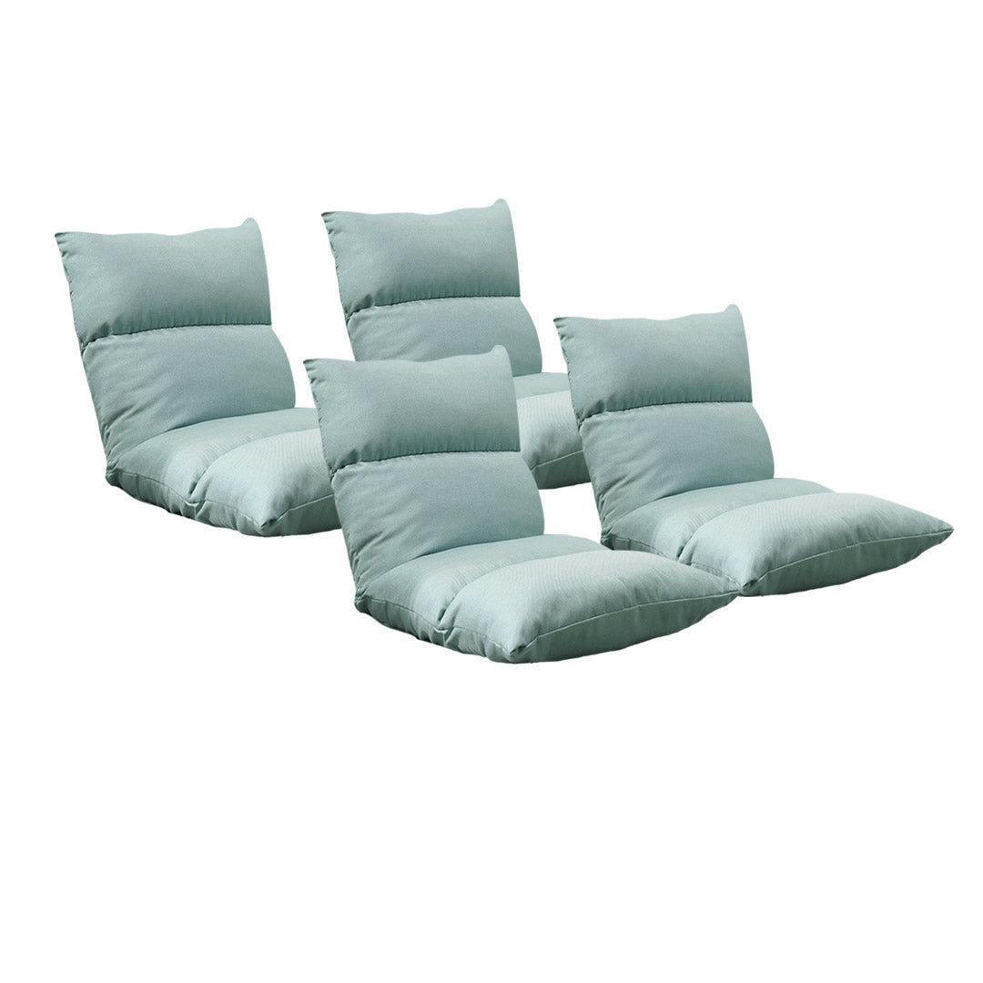 Premium 4X Lounge Floor Recliner Adjustable Lazy Sofa Bed Folding Game Chair Mint Green - image1