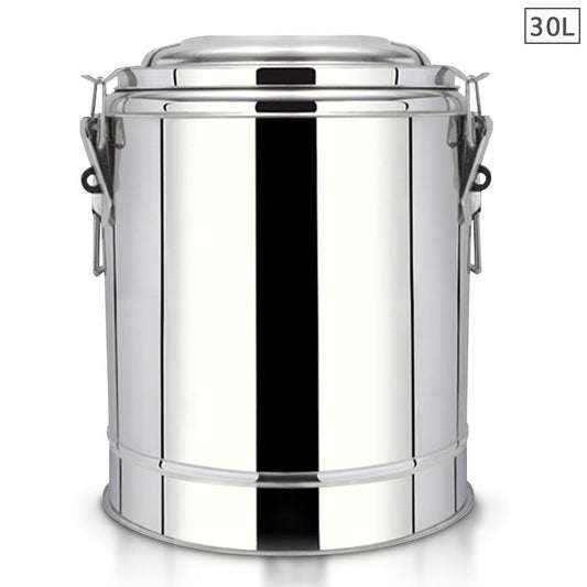 Premium 30L Stainless Steel Insulated Stock Pot Dispenser Hot & Cold Beverage Container - image1