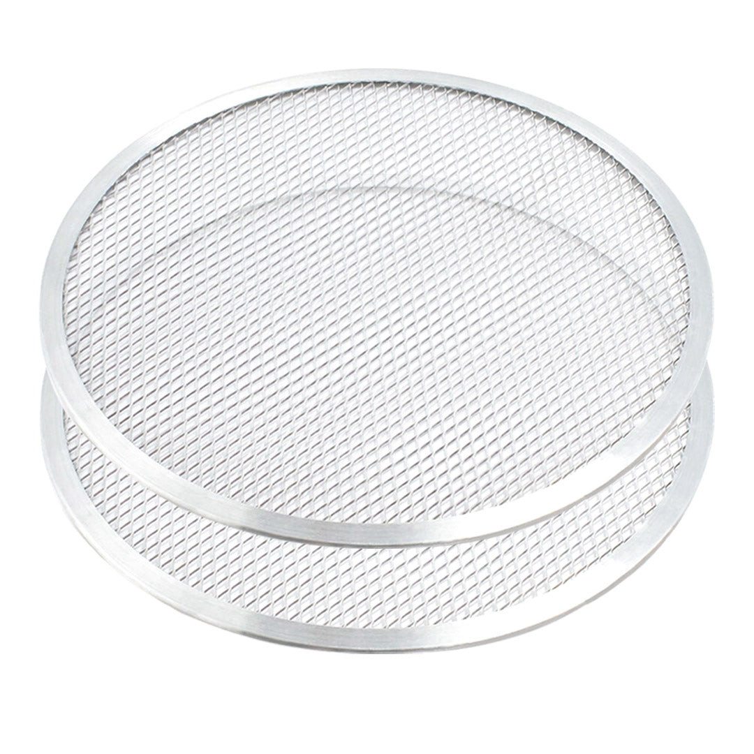 Premium 2X 9-inch Round Seamless Aluminium Nonstick Commercial Grade Pizza Screen Baking Pan - image1