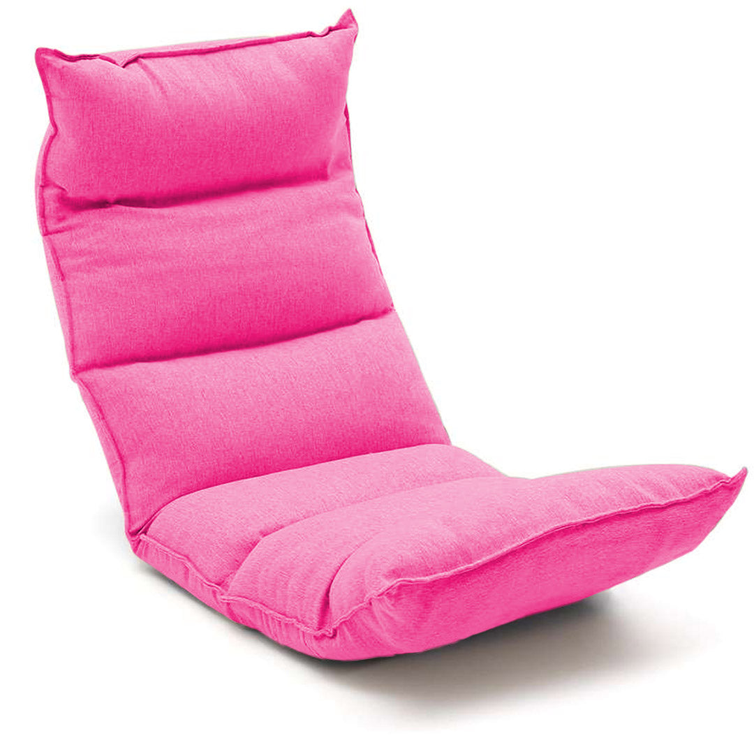 Premium Foldable Tatami Floor Sofa Bed Meditation Lounge Chair Recliner Lazy Couch Pink - image1