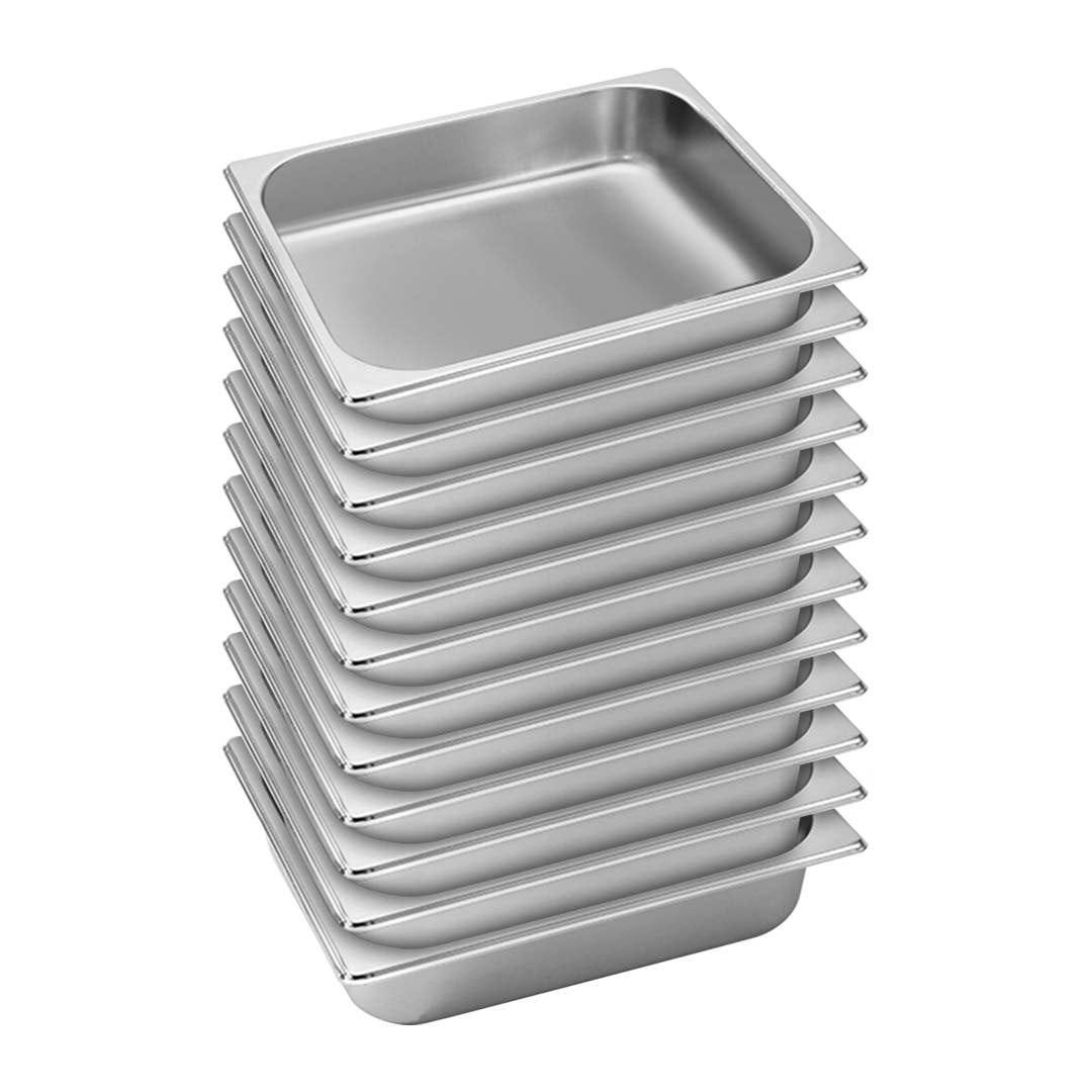 Premium 12X Gastronorm GN Pan Full Size 1/2 GN Pan 6.5cm Deep Stainless Steel Tray - image1