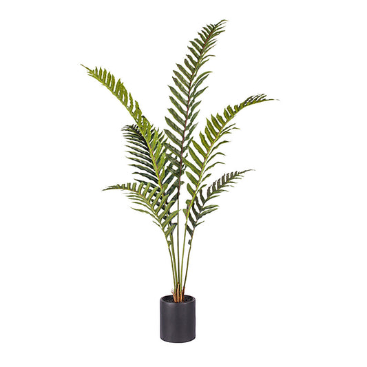 Premium 150cm Artificial Green Rogue Hares Foot Fern Tree Fake Tropical Indoor Plant Home Office Decor - image1