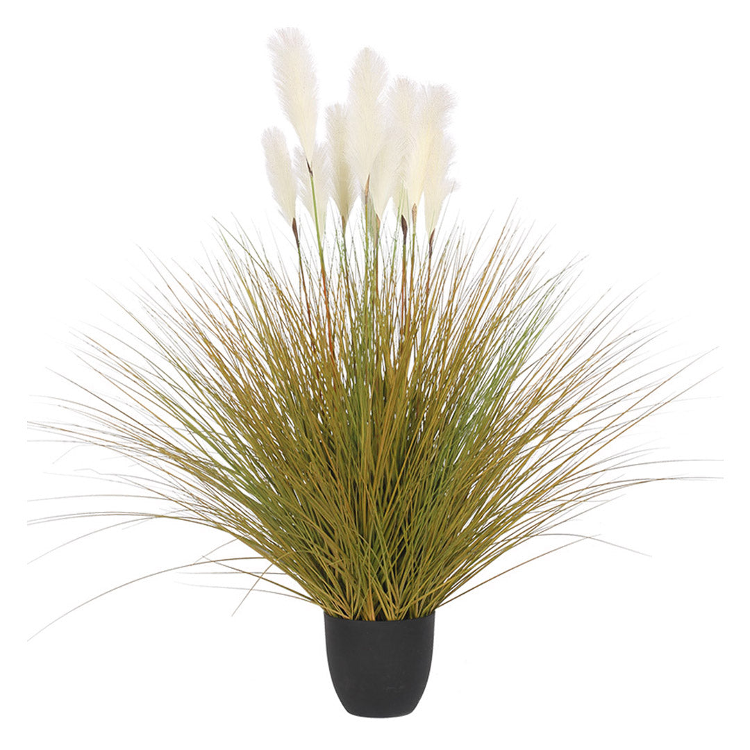 Premium 137cm Artificial Indoor Potted Reed Bulrush Grass Tree Fake Plant Simulation Decorative - image1