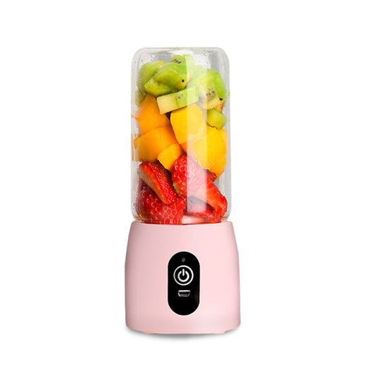 Premium Portable Mini USB Rechargeable Handheld Juice Extractor Fruit Mixer Juicer Pink - image1