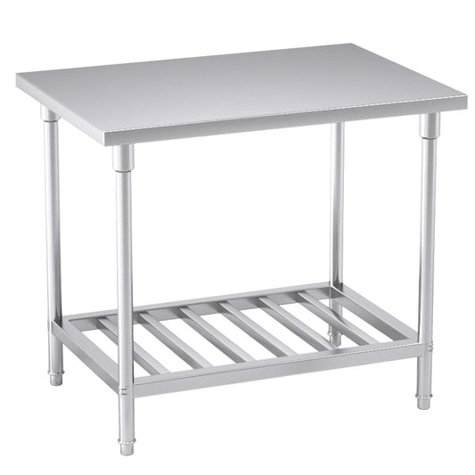 Premium Commercial Catering Kitchen Stainless Steel Prep Work Bench Table 100*70*85cm - image1