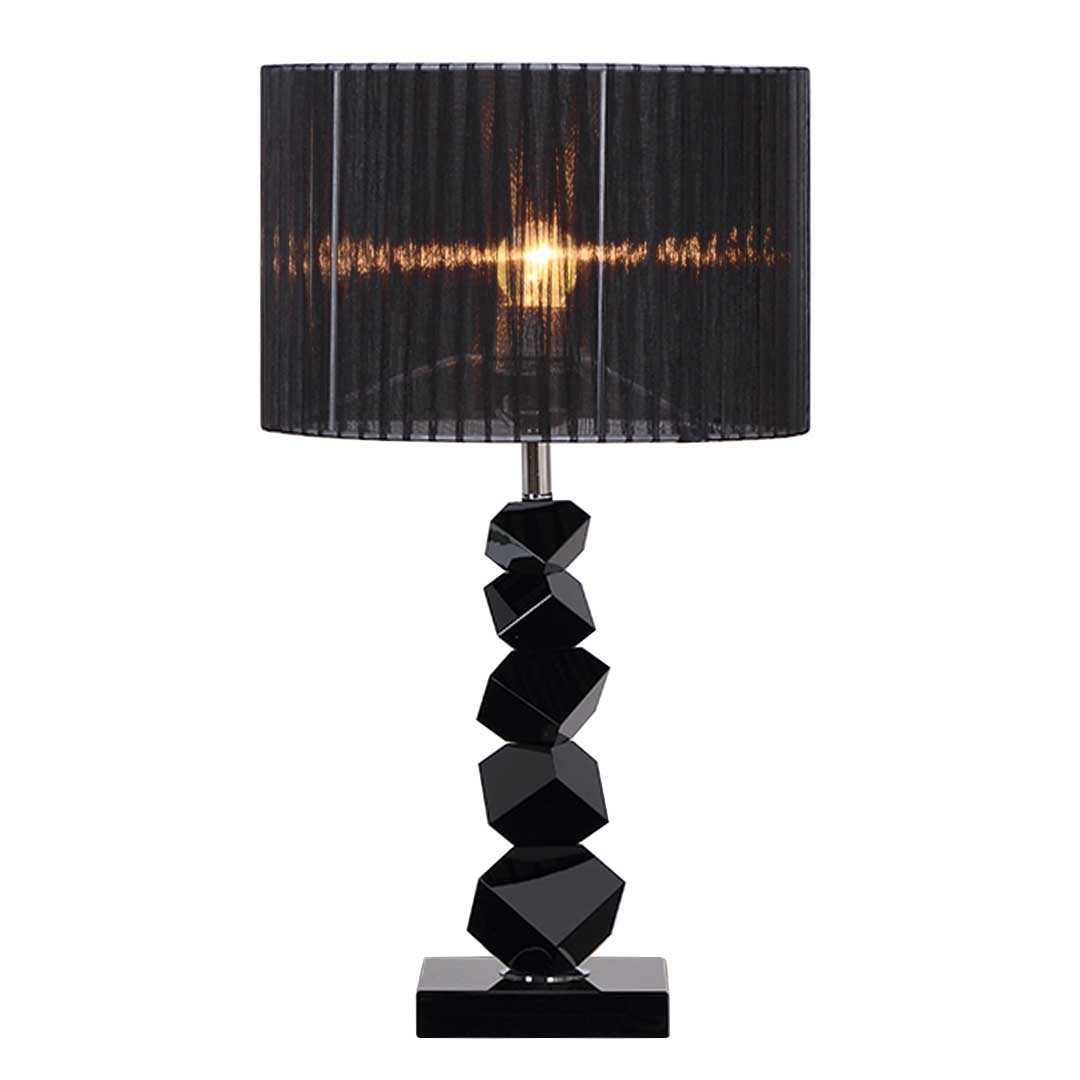 Premium 60cm Black Table Lamp with Dark Shade LED Desk Lamp - image1