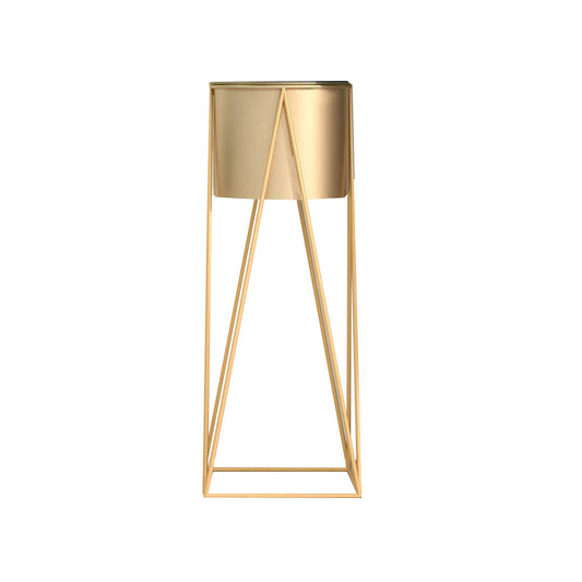 Premium 50cm Gold Metal Plant Stand with Gold Flower Pot Holder Corner Shelving Rack Indoor Display - image1