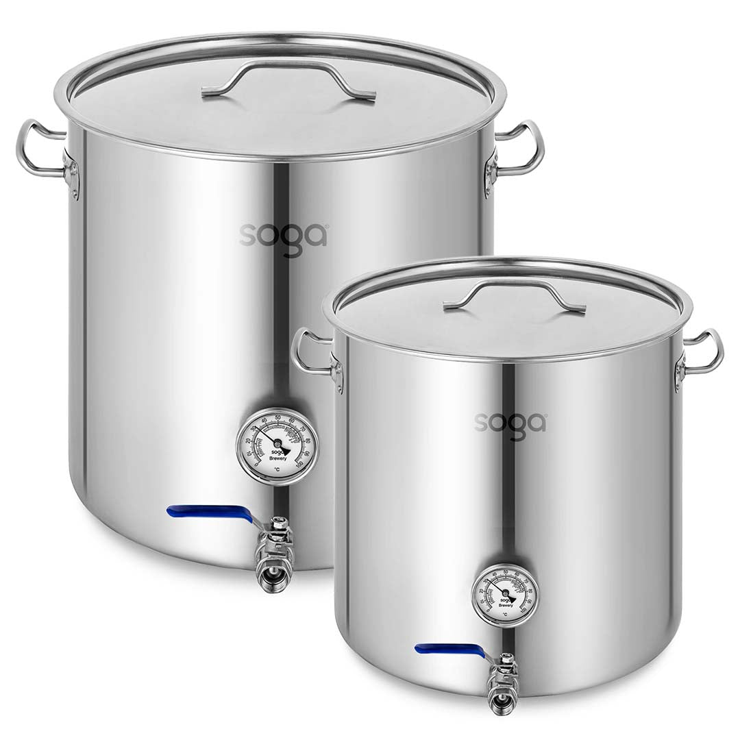 Premium Stainless Steel Brewery Pot 33L 71L With Beer Valve 35CM 45CM - image1