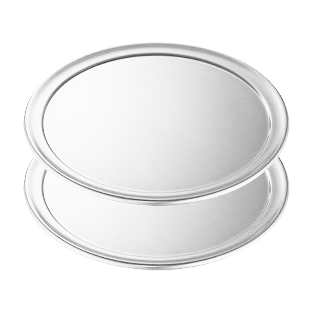 Premium 2X 9-inch Round Aluminum Steel Pizza Tray Home Oven Baking Plate Pan - image1