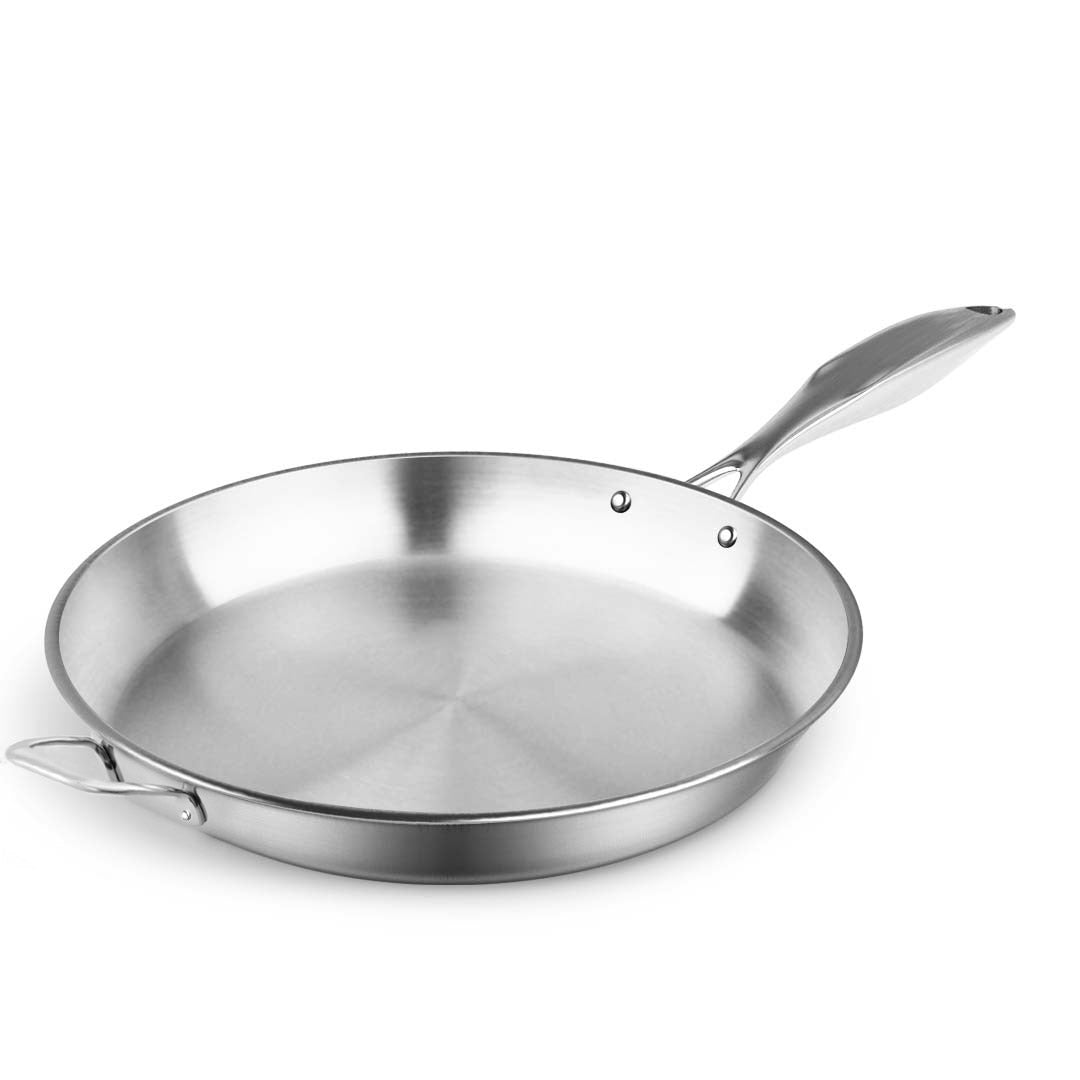 Premium Stainless Steel Fry Pan 34cm Frying Pan Top Grade Induction Cooking FryPan - image1