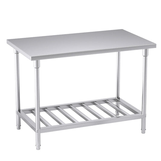 Premium Commercial Catering Kitchen Stainless Steel Prep Work Bench Table 120*70*85cm - image1