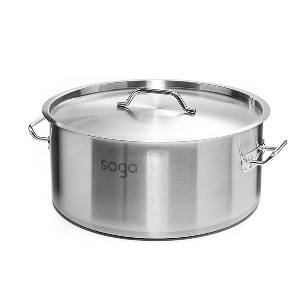 Premium Stock Pot 113Lt Top Grade Thick Stainless Steel Stockpot 18/10 - image1