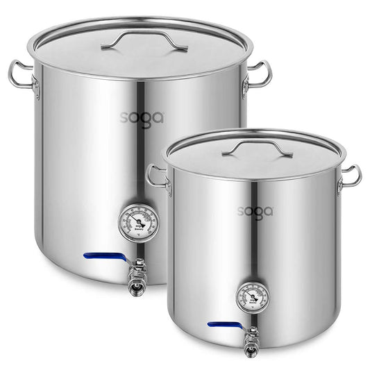 Premium Stainless Steel Brewery Pot 50L 98L With Beer Valve 40CM 50CM - image1