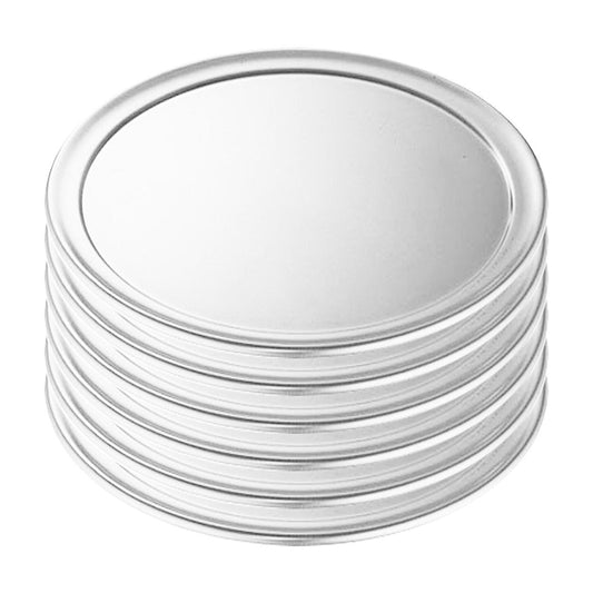 Premium 6X 9-inch Round Aluminum Steel Pizza Tray Home Oven Baking Plate Pan - image1