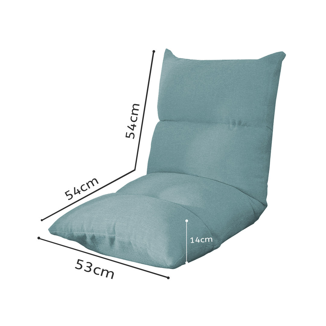 Premium 2X Lounge Floor Recliner Adjustable Lazy Sofa Bed Folding Game Chair Mint Green - image2