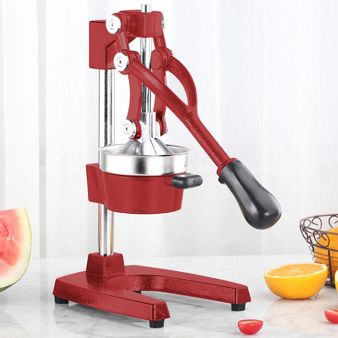 Premium Commercial Manual Juicer Hand Press Juice Extractor Squeezer Orange Citrus Red - image2