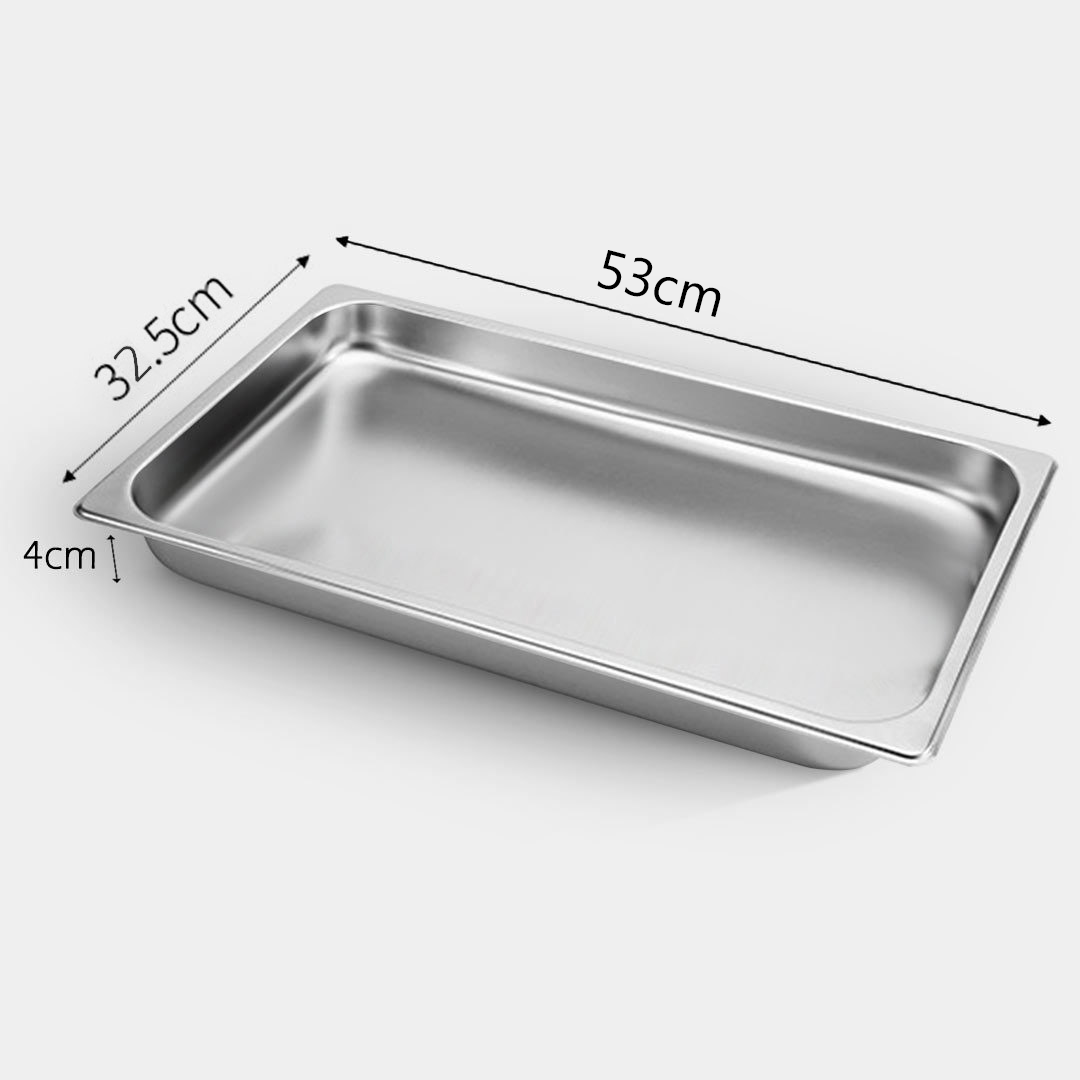 Premium 12X Gastronorm GN Pan Full Size 1/1 GN Pan 4cm Deep Stainless Steel Tray - image2