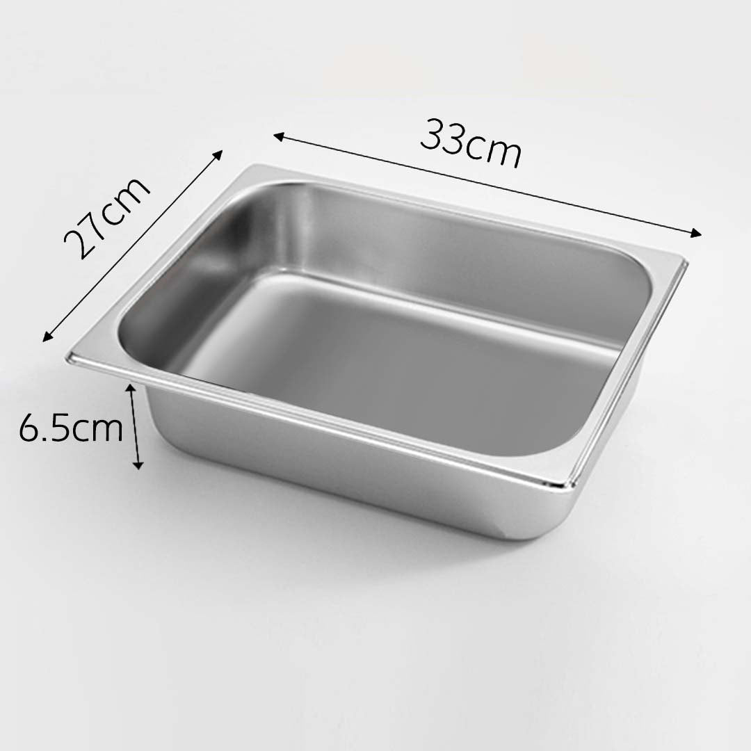 Premium 4X Gastronorm GN Pan Full Size 1/2 GN Pan 6.5cm Deep Stainless Steel Tray - image2