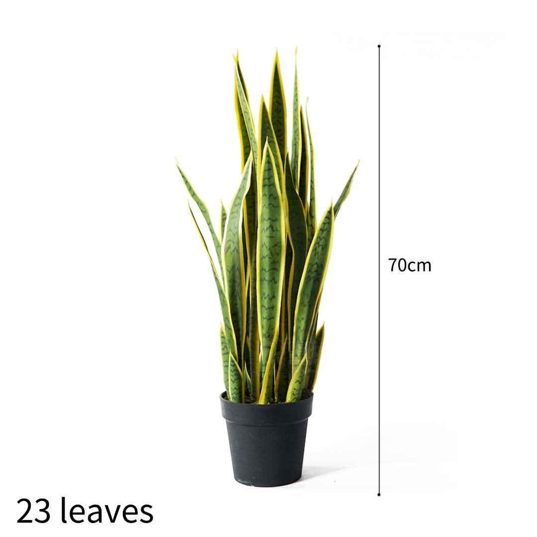 Premium 4X 70cm Artificial Indoor Yellow Edge Tiger Piran Fake Decoration Tree Flower Pot Plant - image2