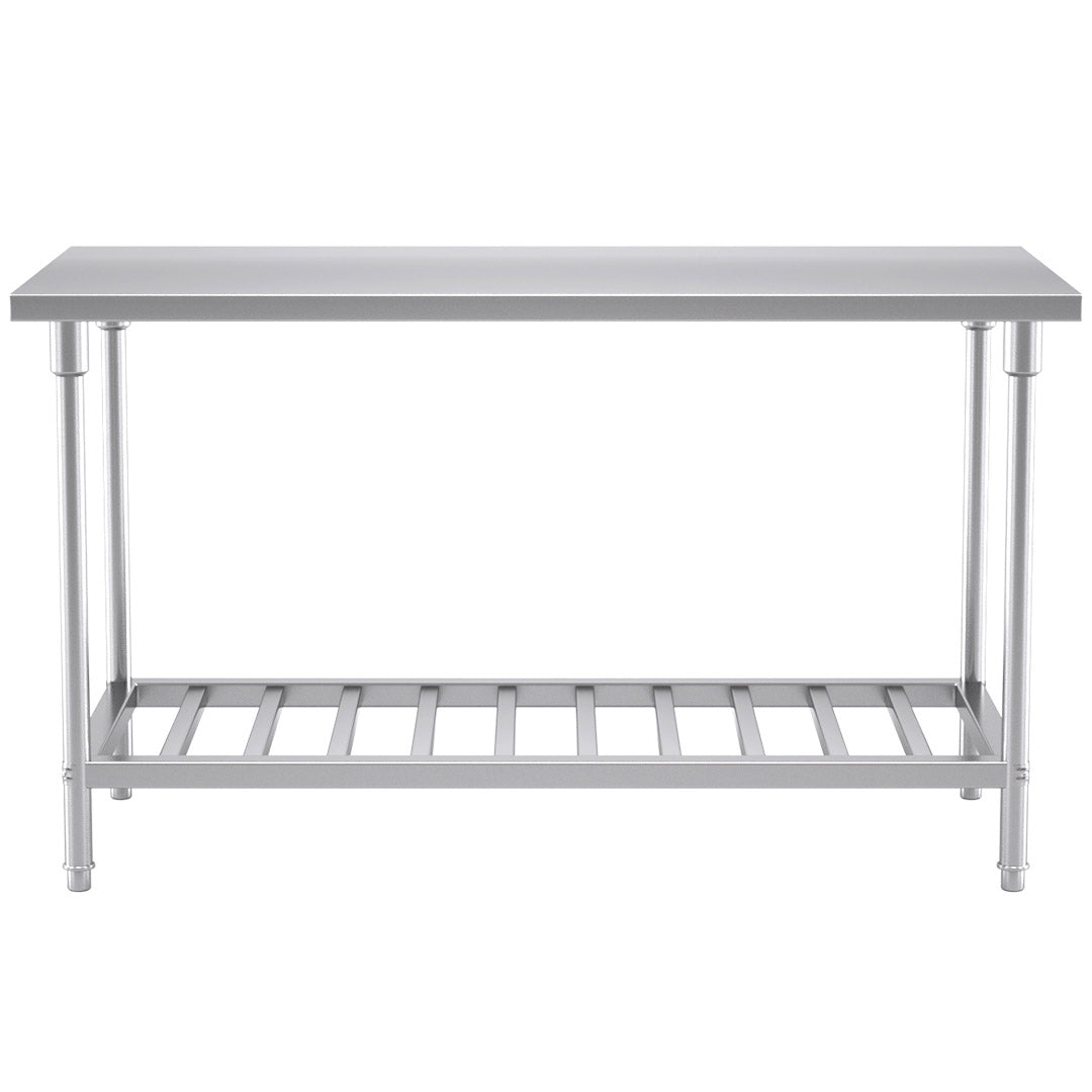 Premium Commercial Catering Kitchen Stainless Steel Prep Work Bench Table 150*70*85cm - image2