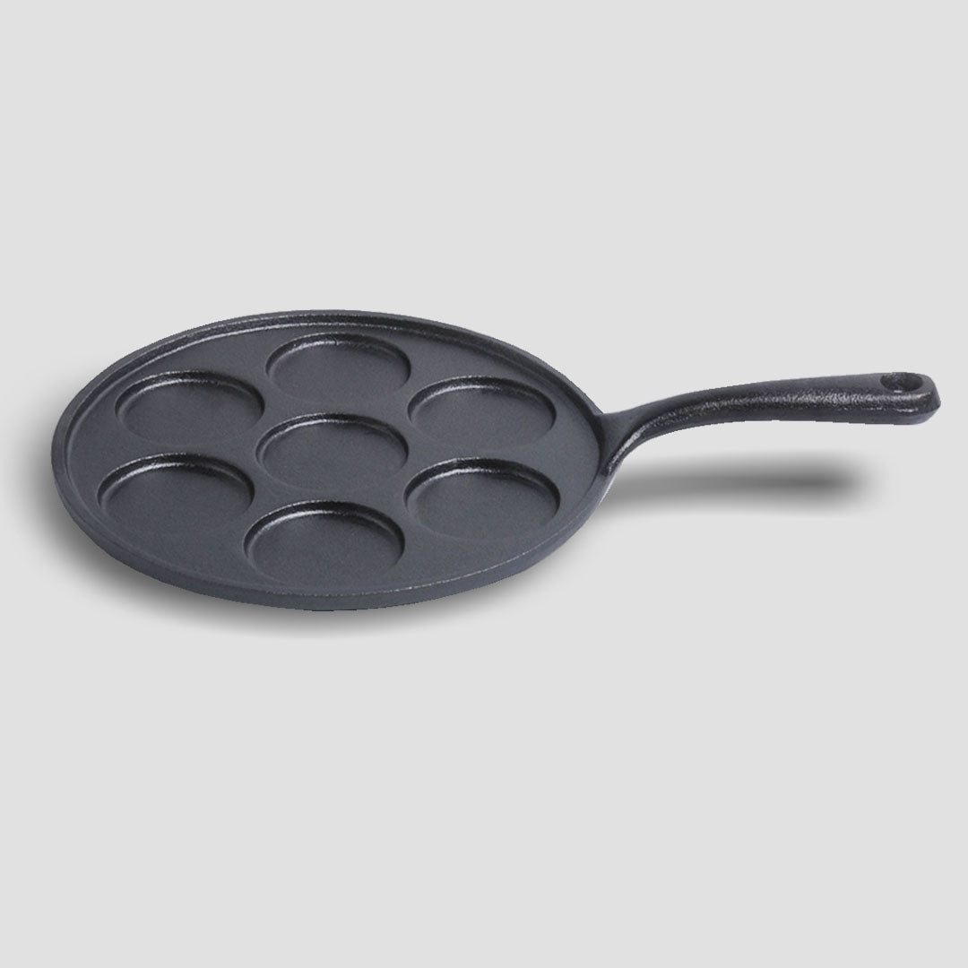 Premium 23cm Cast Iron Takoyaki Fry Pan Octopus Balls Maker 7 Hole Cavities Grill Mold - image2