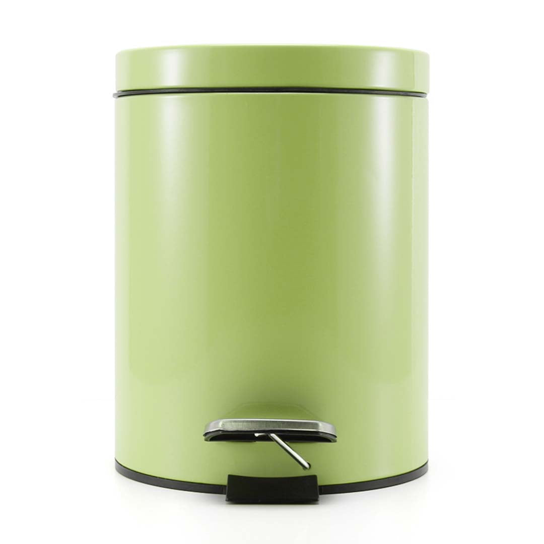 Premium 2X Foot Pedal Stainless Steel Rubbish Recycling Garbage Waste Trash Bin Round 12L Green - image2