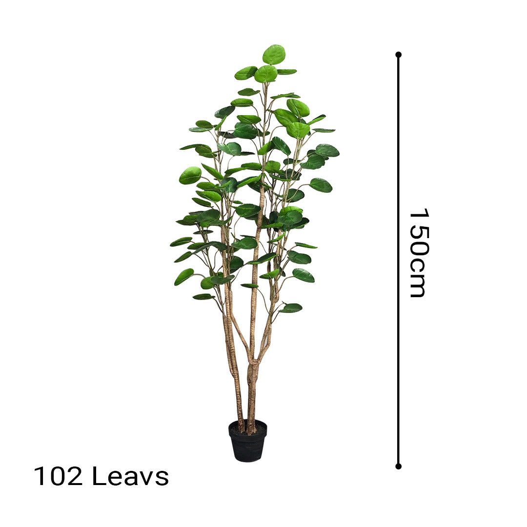 Premium 2X 150cm Green Artificial Indoor Pocket Money Tree Fake Plant Simulation Decorative - image2